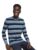 basic striped sweater, blue navy white stripe